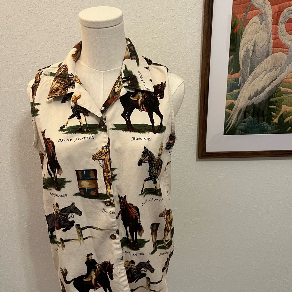 90s equestrian horse shirt